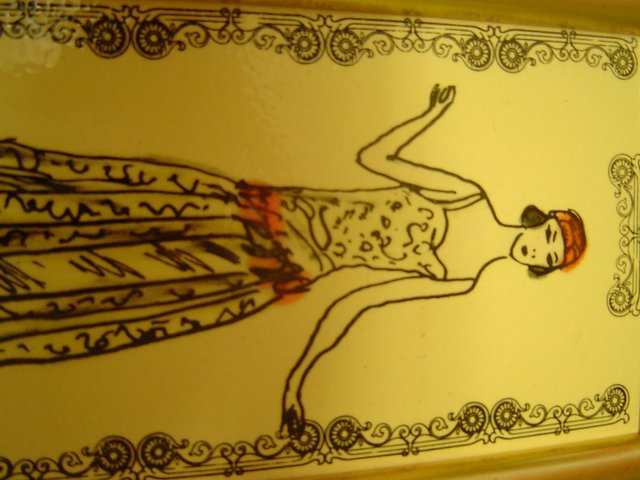 Preview of the first image of Parisienne Lady in Golden Coloured Frame.
