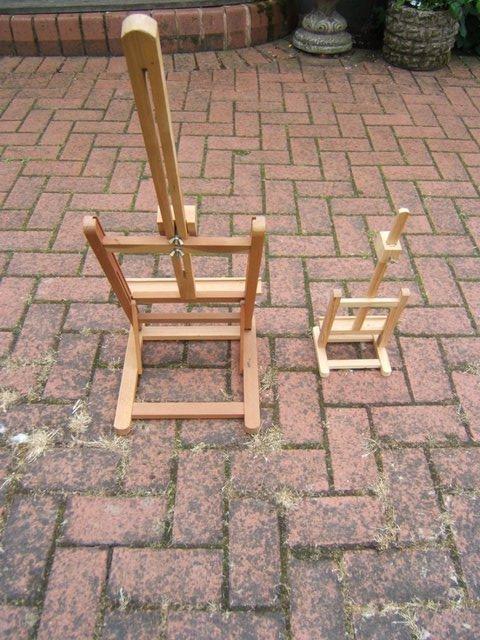 Image 2 of Two artists table top easels in wood