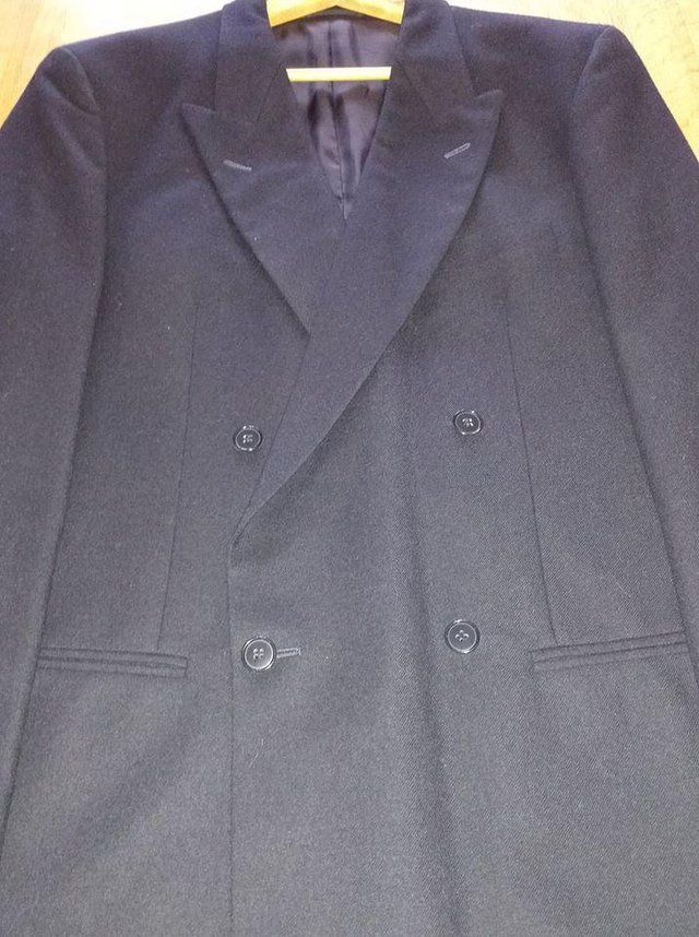 Preview of the first image of Next Men's Double Breasted navy wool blazer 40"/102cm.IMMACU.