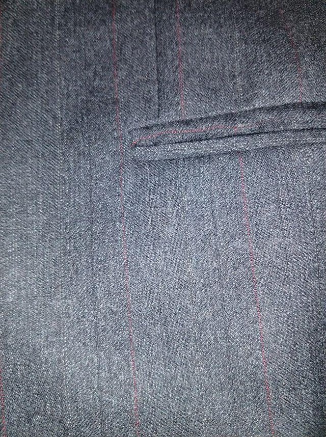 Image 2 of M & S 42" Chest dark grey double Breasted jacket. IMMACULATE