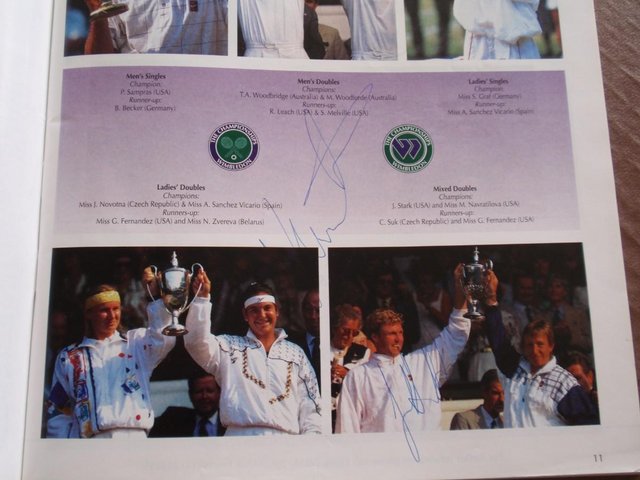 Image 3 of Signed 1996 Wimbledon Tennis Championships Programme