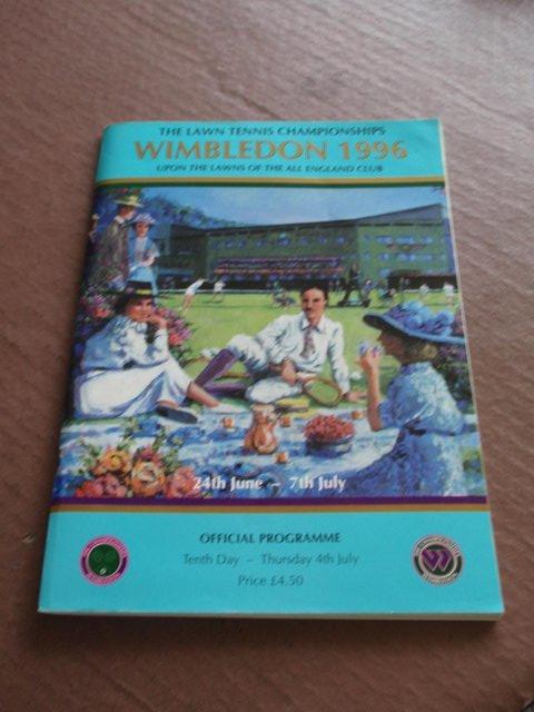 Preview of the first image of Signed 1996 Wimbledon Tennis Championships Programme.