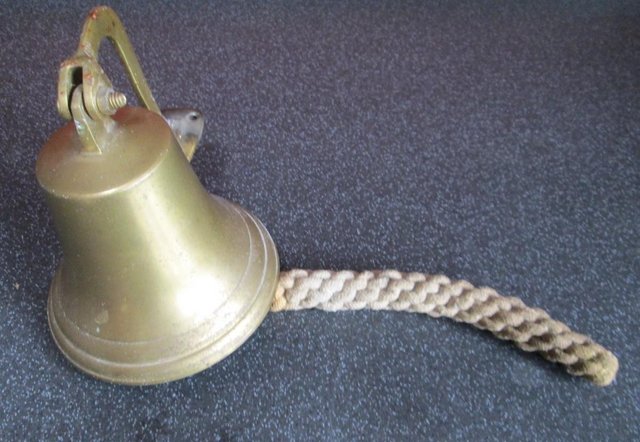 Preview of the first image of Small Ships Hanging Bell (Brass).