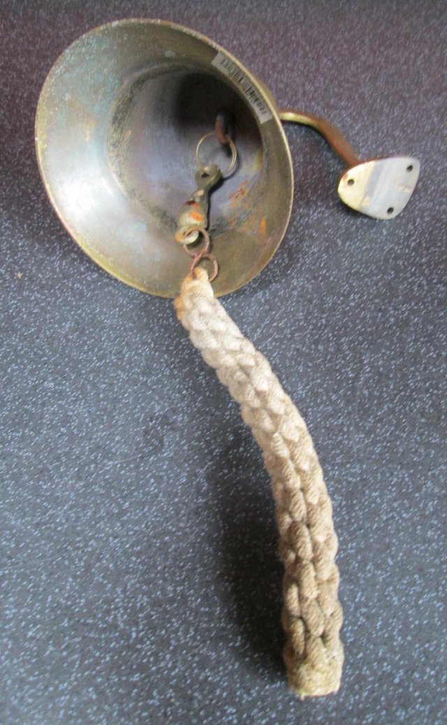 Image 2 of Small Ships Hanging Bell (Brass)