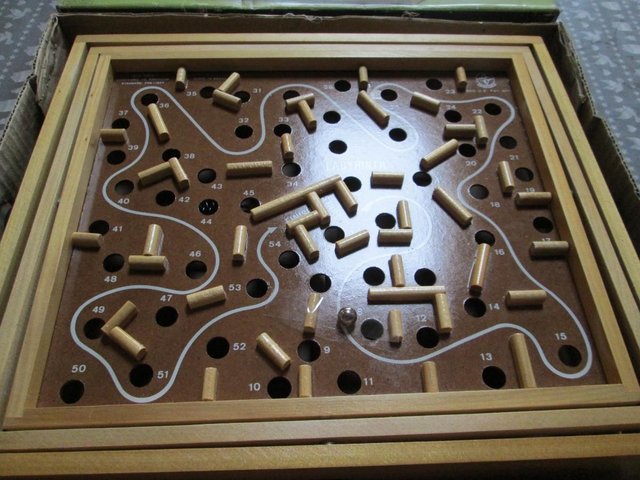 Image 2 of Vintage Estrella Wooden Labyrinth Puzzle/ Game
