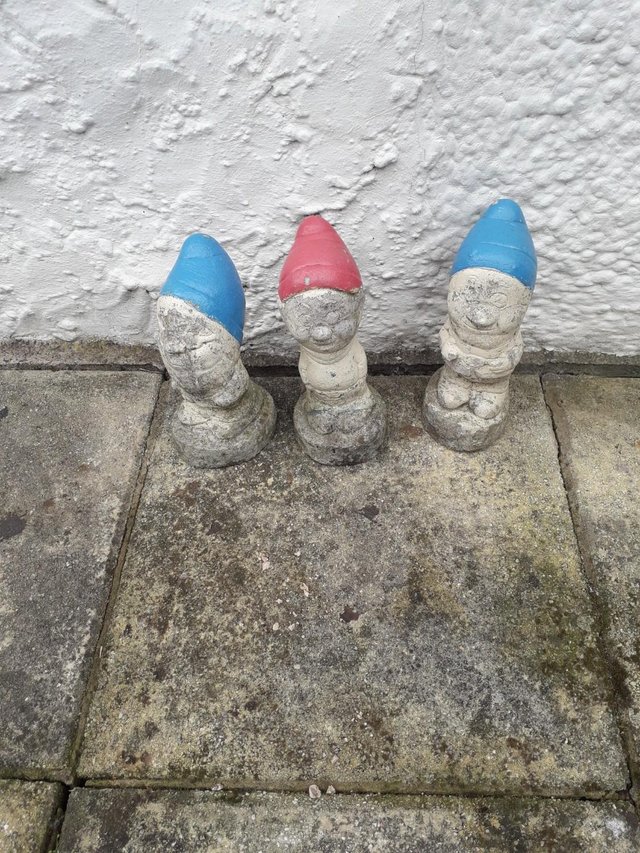 Preview of the first image of 3...  little ... weathered .. gnomes,.