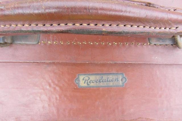 Image 2 of Revelation 1940's Vintage Hard Leather? suitcase
