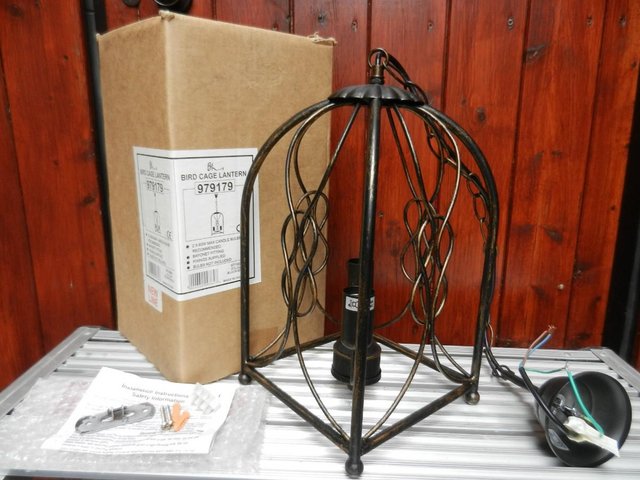 Image 2 of BIRD CAGE CEILING LIGHT (Never used)