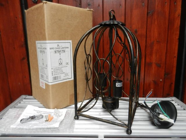 Image 3 of BIRD CAGE CEILING LIGHT (Never used)