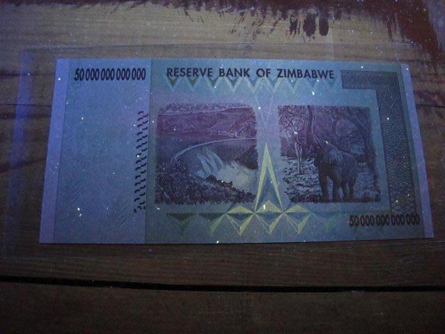 Image 4 of $50 Trillion Zimbabwe dollars. AA0068889. ANGEL NOTE 888.