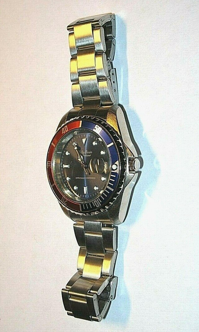 Image 3 of PHILIP PERSIO vintage Mans quartz watch. Stainless Steel.