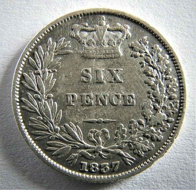 Image 5 of 1837 B/RRITANNIAR. SIXPENCE. SPINK LISTS AS Extremely Rare.