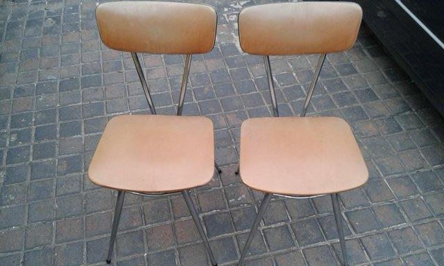 Image 2 of 60's Chairs x 4 chrome & vinyl