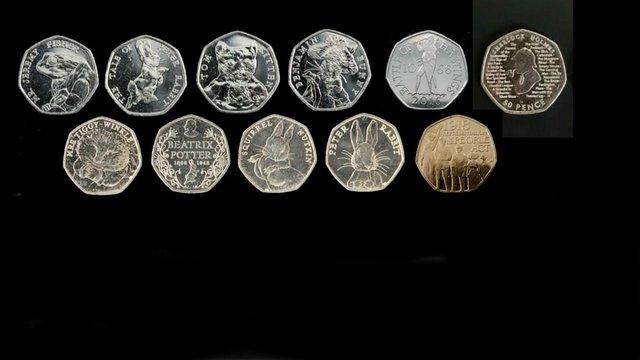 Preview of the first image of MIXED 50P COINS £2 EACH VERY GOOD CONDITION.