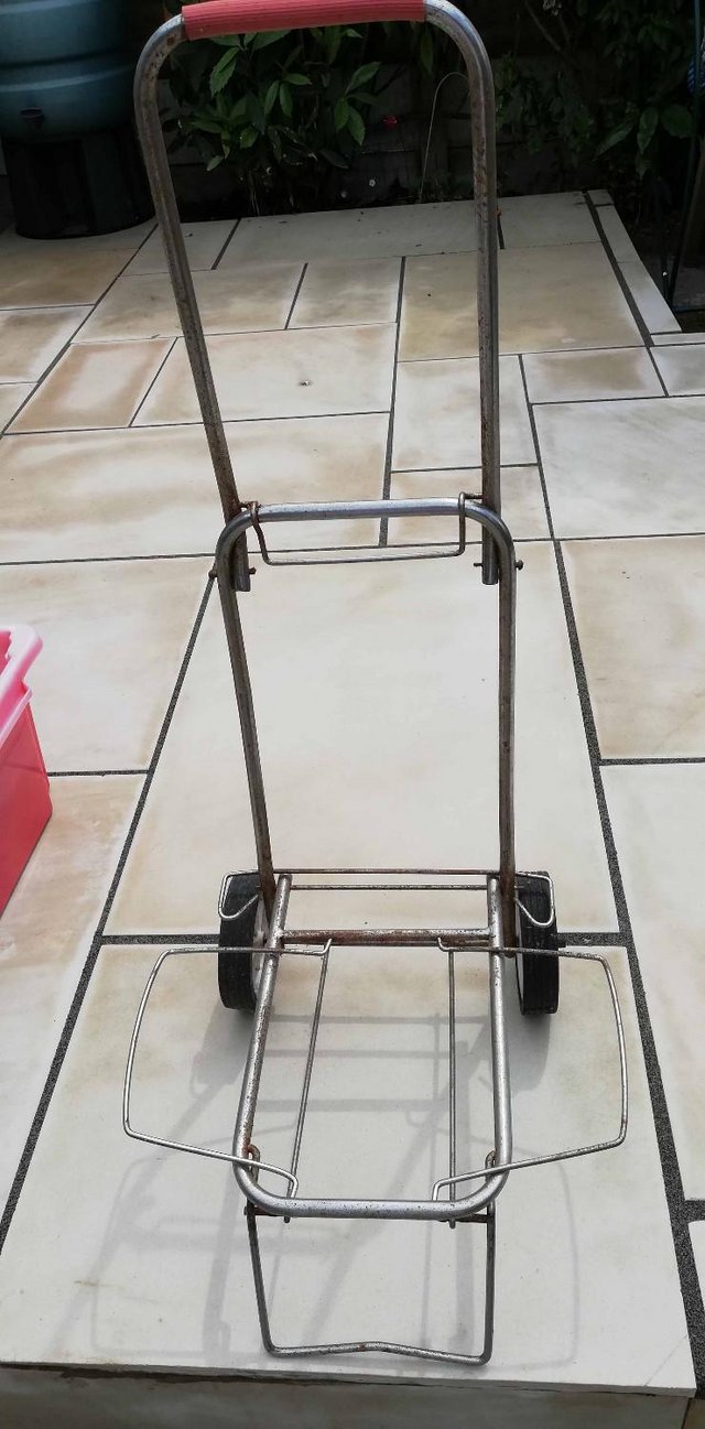 Preview of the first image of foldable trolley for carrying water bottles etc £15.