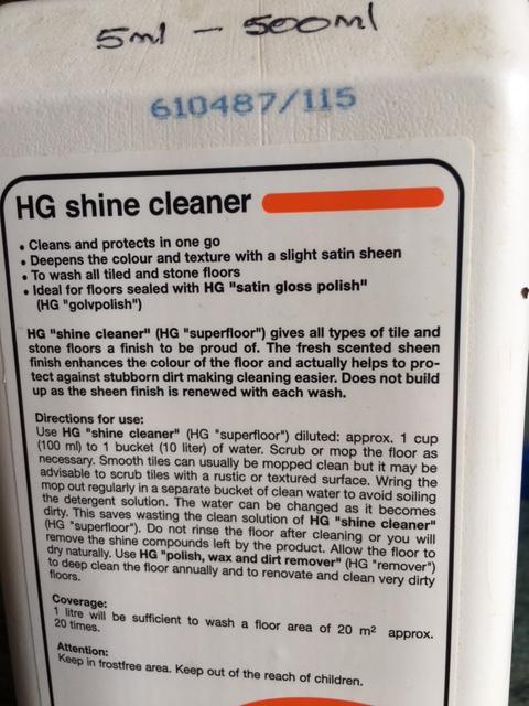 Image 2 of HG Superfloor Shine Cleaner