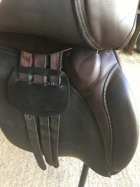 Image 13 of 19' Dark Brown and Burgundy Calcutt & Son's Saddle + Bridle