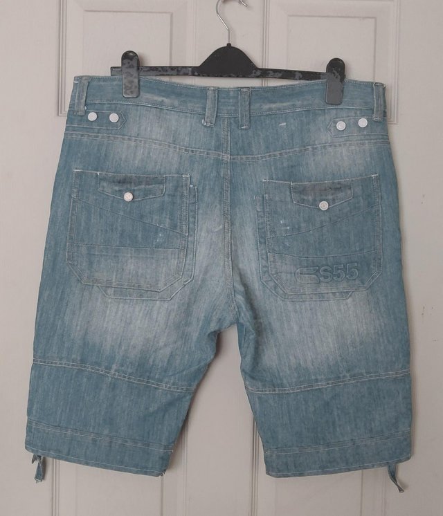 Image 2 of Mens CrossHatch Black Label Cargo Shorts - Size 38 Waist
