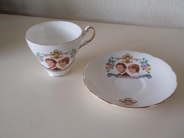 Image 3 of Royal Tea Cup and Saucer - Prince Charles and Diana