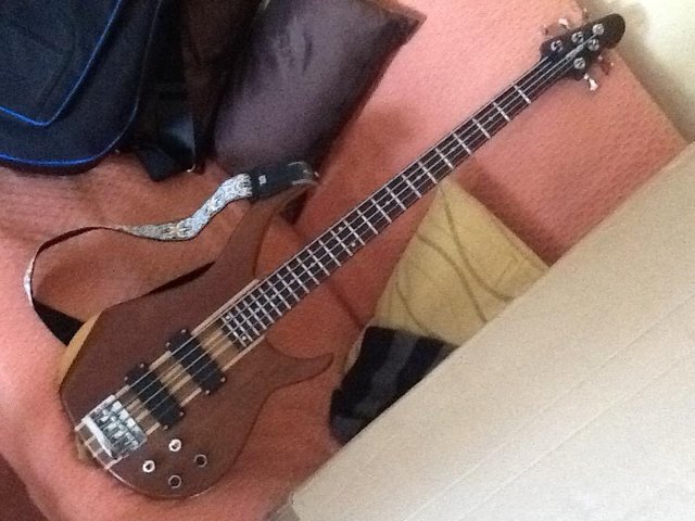 Preview of the first image of PEAVEY 5 string Bass Guitar.with Marquetry finish..