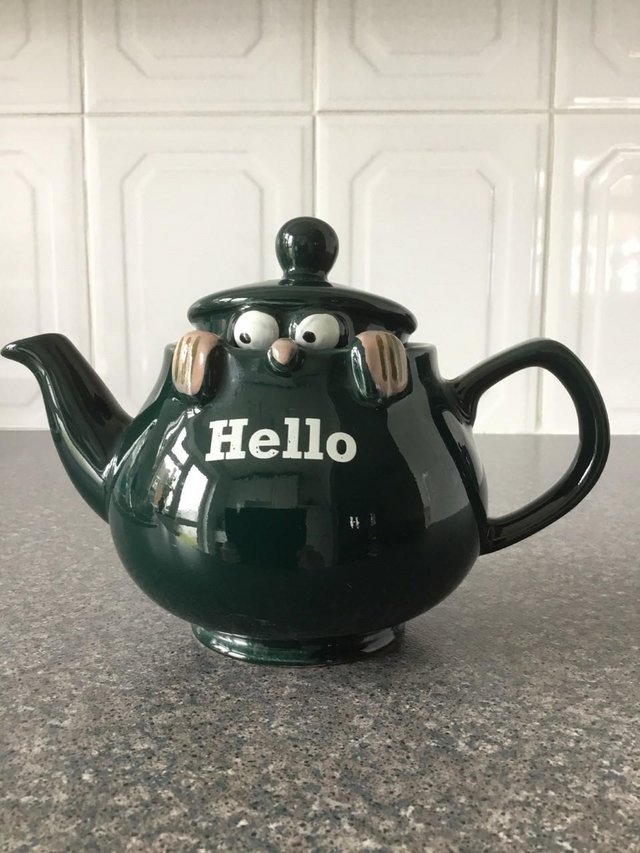 Preview of the first image of Hello, peeping Tom - Green Teapot.