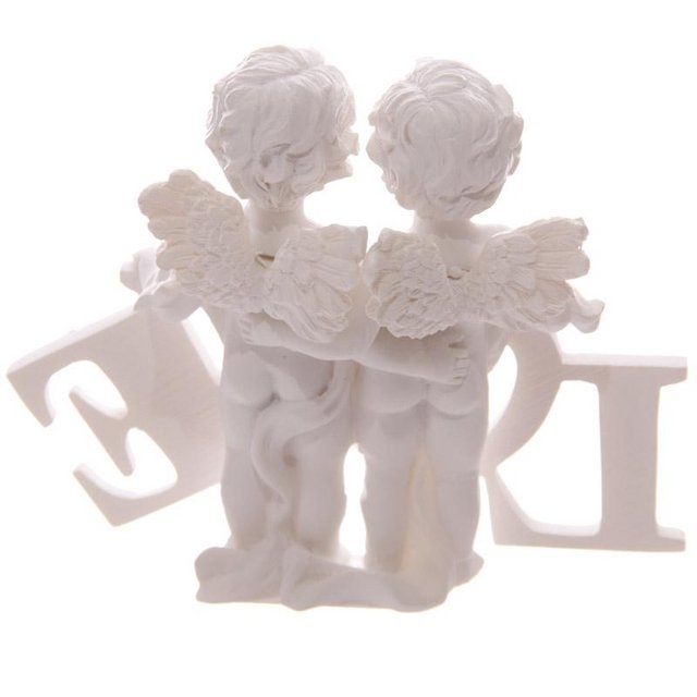 Image 2 of Cute LOVE Letters Cherub Couple. Free uk postage.