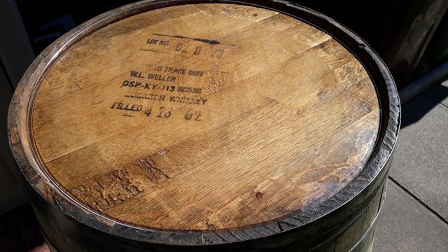 Image 2 of reclaimed and refurbished genuine whiskey barrel