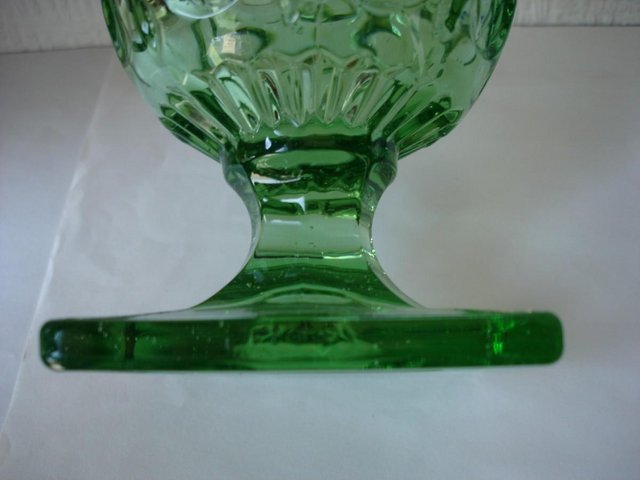 Image 2 of GREEN GLASS CELERY VASE