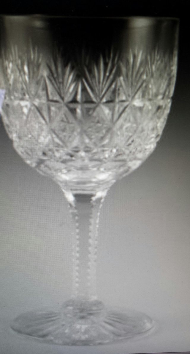 Preview of the first image of Thomas Webb Wellington crystal claret / red wine glass.
