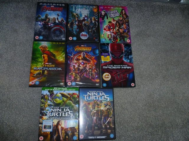 Preview of the first image of 8 DVD Bundle inc Avengers & Ninja Turtles.