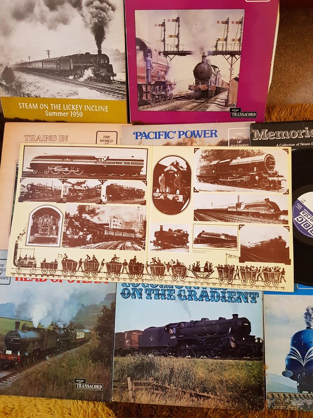 Image 5 of Collection of 9 steam railway vinyl albums