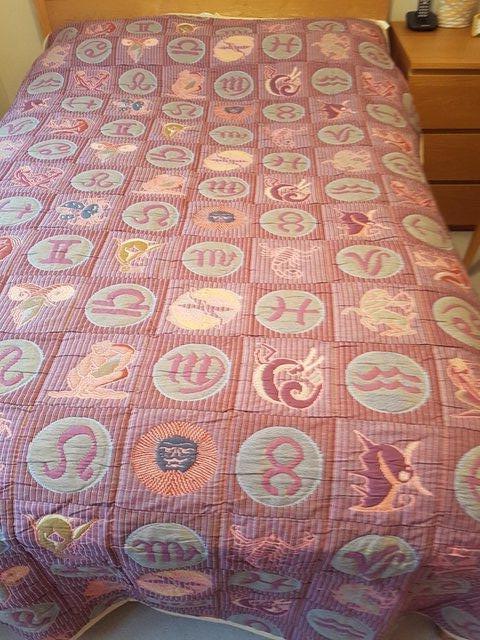 Image 2 of BEDSPREAD WITH ASTRONOMY DESIGN