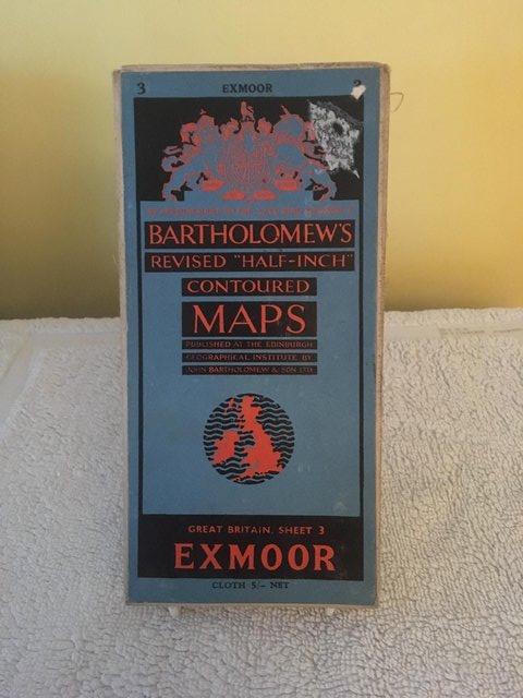 Preview of the first image of Bartholomews cloth Map of Exmoor.