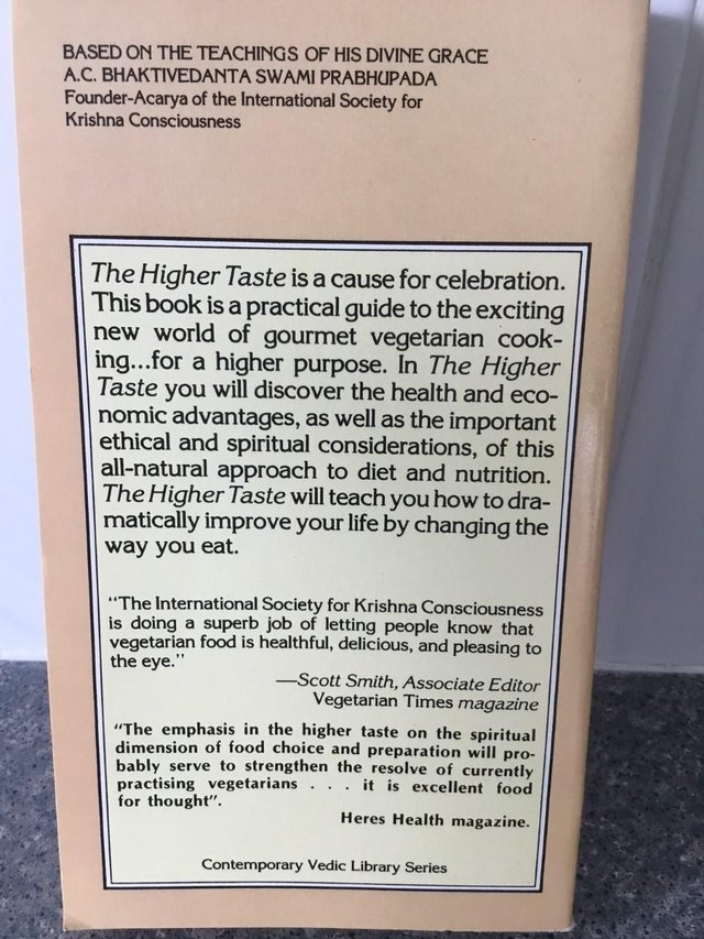 Image 2 of The Higher Taste - Based on the Teachings of His Divine Grac