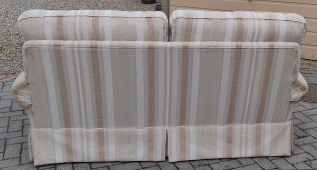 Image 7 of Modern Laura Ashley Kendal Natural Striped 2 Seater Sofa