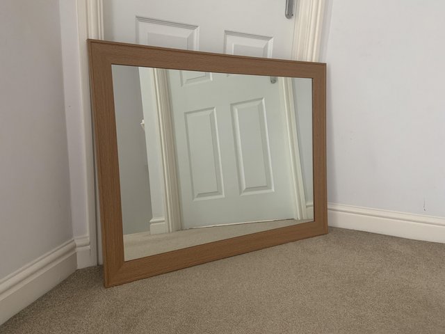 Preview of the first image of Rectangular Wooden Framed Mirror.