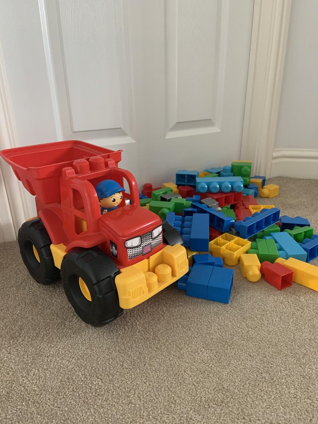 Preview of the first image of Mega Bloks Dumper Truck & blocks.
