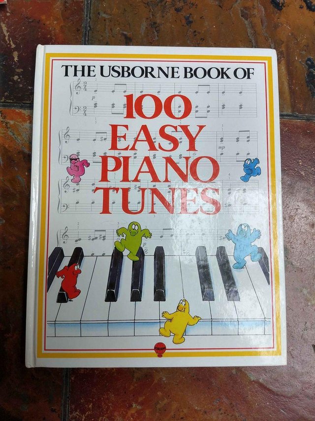 Preview of the first image of 100 Easy Piano Tunes (Usborne) piano+ keyboard.Hardcover.