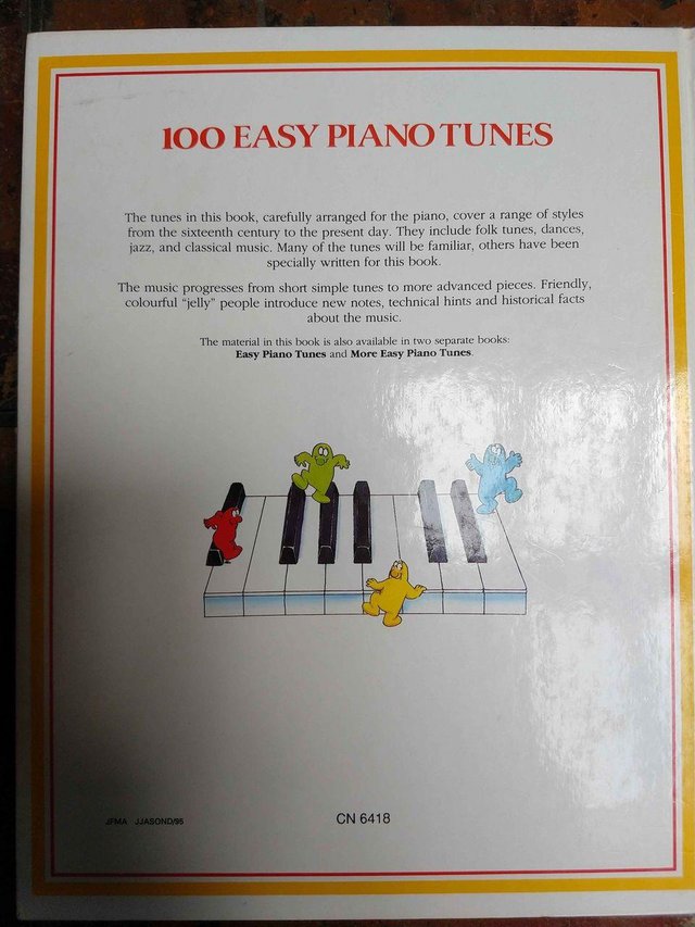 Image 5 of 100 Easy Piano Tunes (Usborne) piano+ keyboard.Hardcover