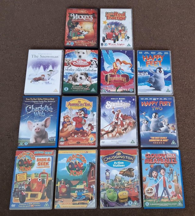 Preview of the first image of 14 assorted Kids Cartoon/Film DVDs.
