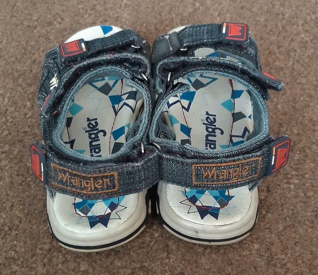 Image 3 of Kids Wrangler Denim Sandals - Size UK 10.5 (Eu 29)