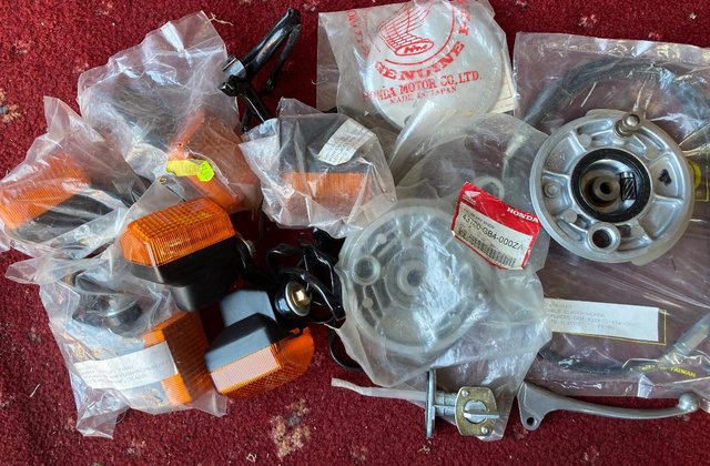 Preview of the first image of HONDA Motorcycle Parts (Many NEW OLD STOCK) 3 x Lots.