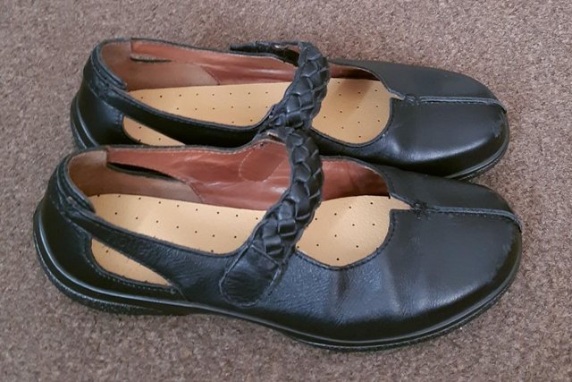 Image 6 of Ladies Black Hotter (Shake) Mary Jane Shoes - Size 5