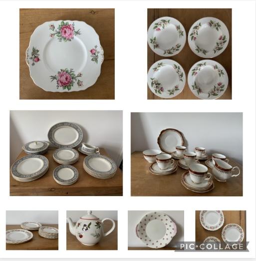 Preview of the first image of Vintage Bone China assorted crockery sets.