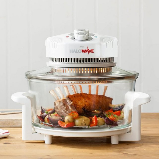 Preview of the first image of JML WHITE HALOWAVE OVEN 1400W-10.5L+SELFCLEANING+FAT DRAINER.