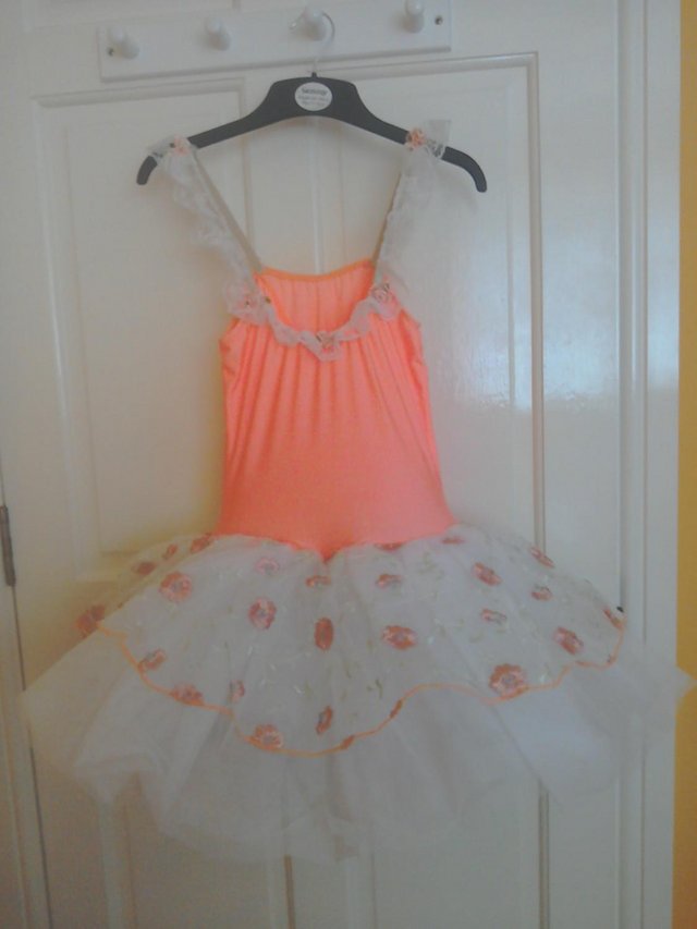 Preview of the first image of Tangerine ballet leotard/tutu.