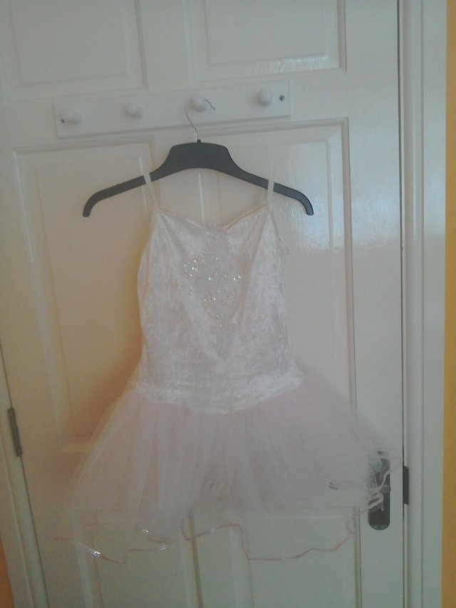 Preview of the first image of White/pink ballet leotard/tutu.