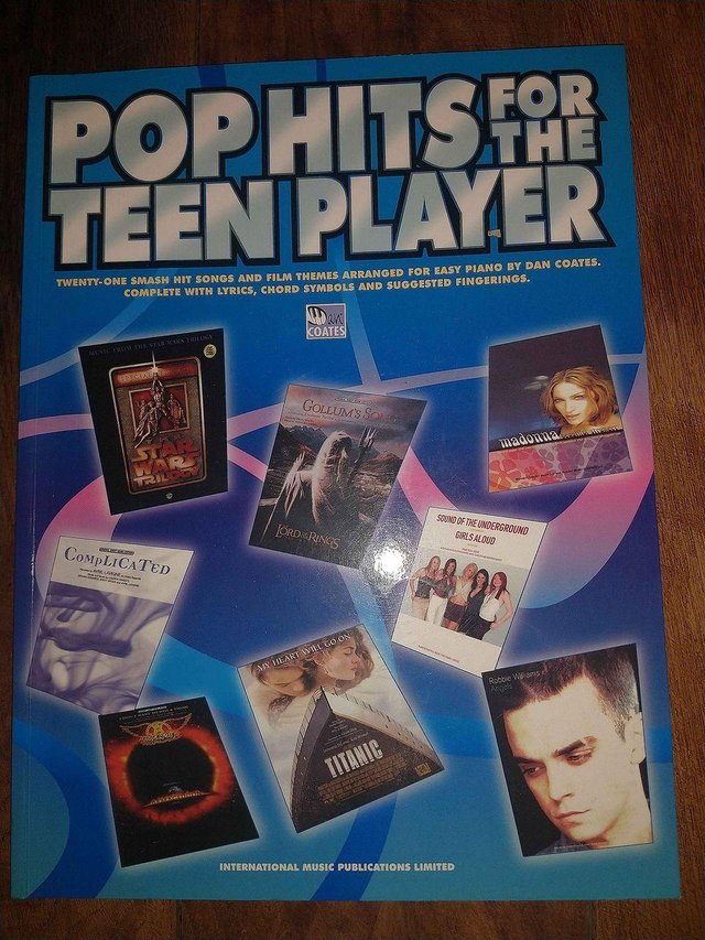 Preview of the first image of Pop Hits for the Teen Player: Piano/vocal/guitar Dan Coates.
