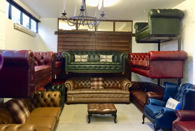 Preview of the first image of Pre-Loved Chesterfield Sofas & Armchairs. Showroom open..