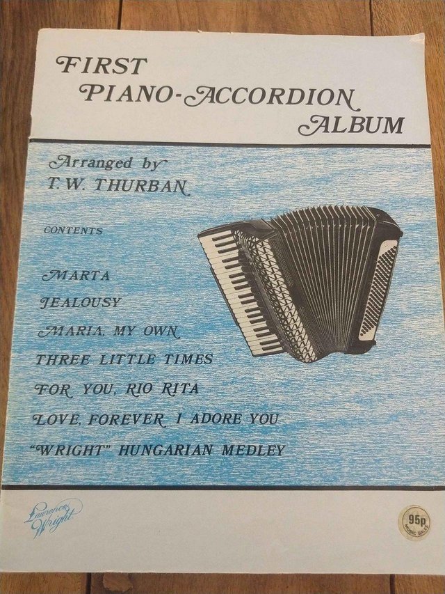 Preview of the first image of First Piano-Accordion Album1971 by T W Thurban.